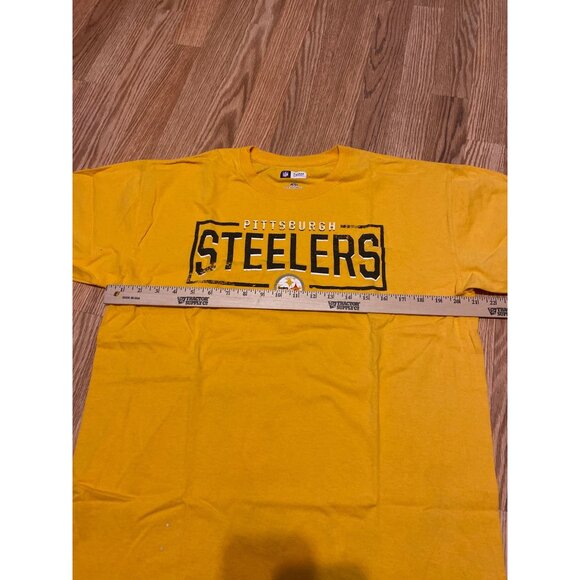 NFL Pittsburgh Steelers T-Shirt Team Apparel Yellow L sports football unisex - Picture 4 of 9